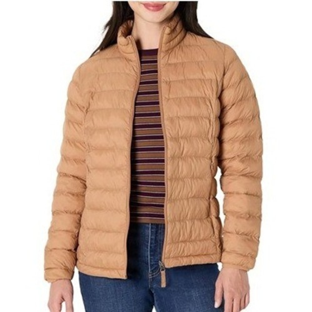 Amazon Essentials Puffer Jacket Women XL Brown Packable Quilted